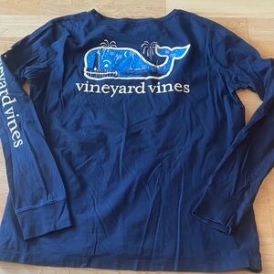 Women’s Vineyard Vines Blue Graphic Long Sleeve Small Tee